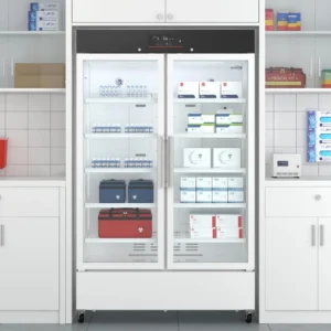 Reagents and Lab Use Refrigerator Lab Medicine Fridge Vertical Glass Door Pharmacy Refrigerator - Image 5