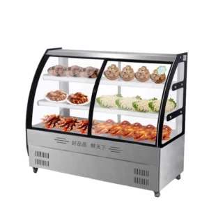 Factory-customized Commercial Vegetable Cake Display Fridge Refrigerator Stainless Steel Direct Cooling for Malatang - Image 4
