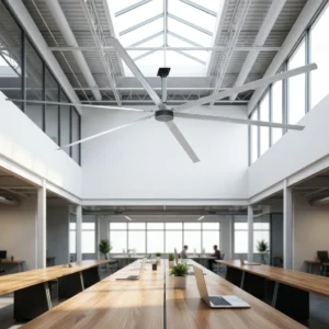Industrial Fans Aluminum Alloy Blades 10ft Diameter Touch Control Roof Mount Mist Industrial Fan - Image 4