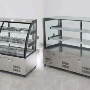 Factory-customized Commercial Vegetable Cake Display Fridge Refrigerator Stainless Steel Direct Cooling for Malatang - Image 3