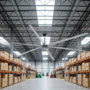 Industrial Fans Aluminum Alloy Blades 10ft Diameter Touch Control Roof Mount Mist Industrial Fan - Image 5