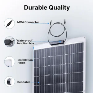 Hot Sale 400W 300W 200W 100W 50W Flexible Solar Panel Lightweight Solar System Portable - Image 6